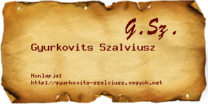 Gyurkovits Szalviusz névjegykártya